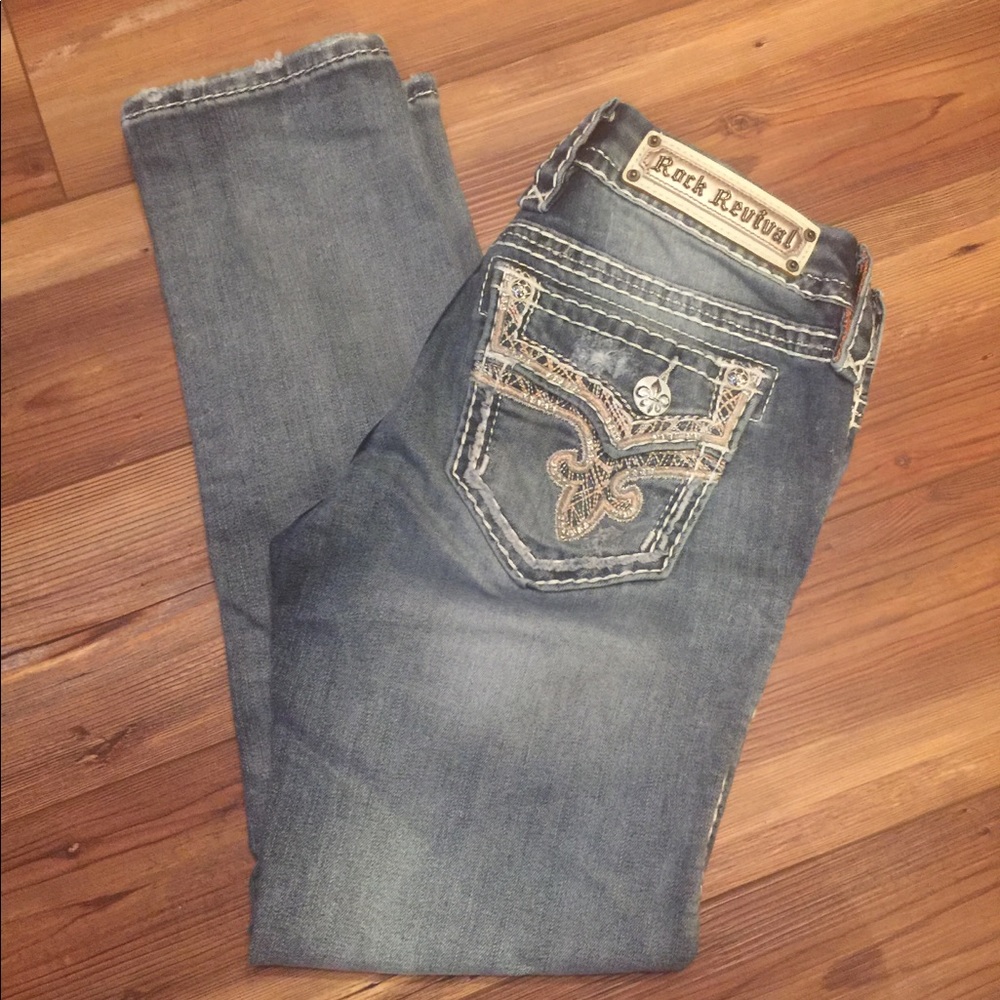 Rock Revival Jean Capris 26